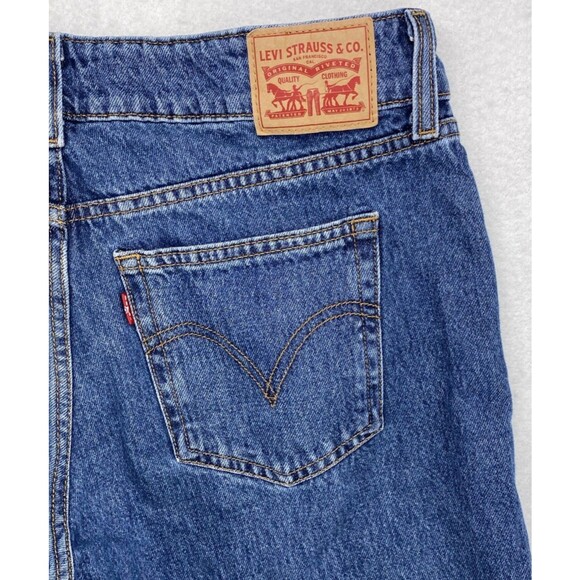 Levi's Superlow Jeans Women's Blue Denim Relaxed Fit W31 L32 Boot Cut Western - Picture 14 of 16
